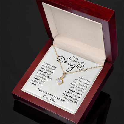 To My Awesome Daughter From Mom | Alluring Beauty Necklace Gift| The Perfect Present to Say "You Make Me So Proud!"