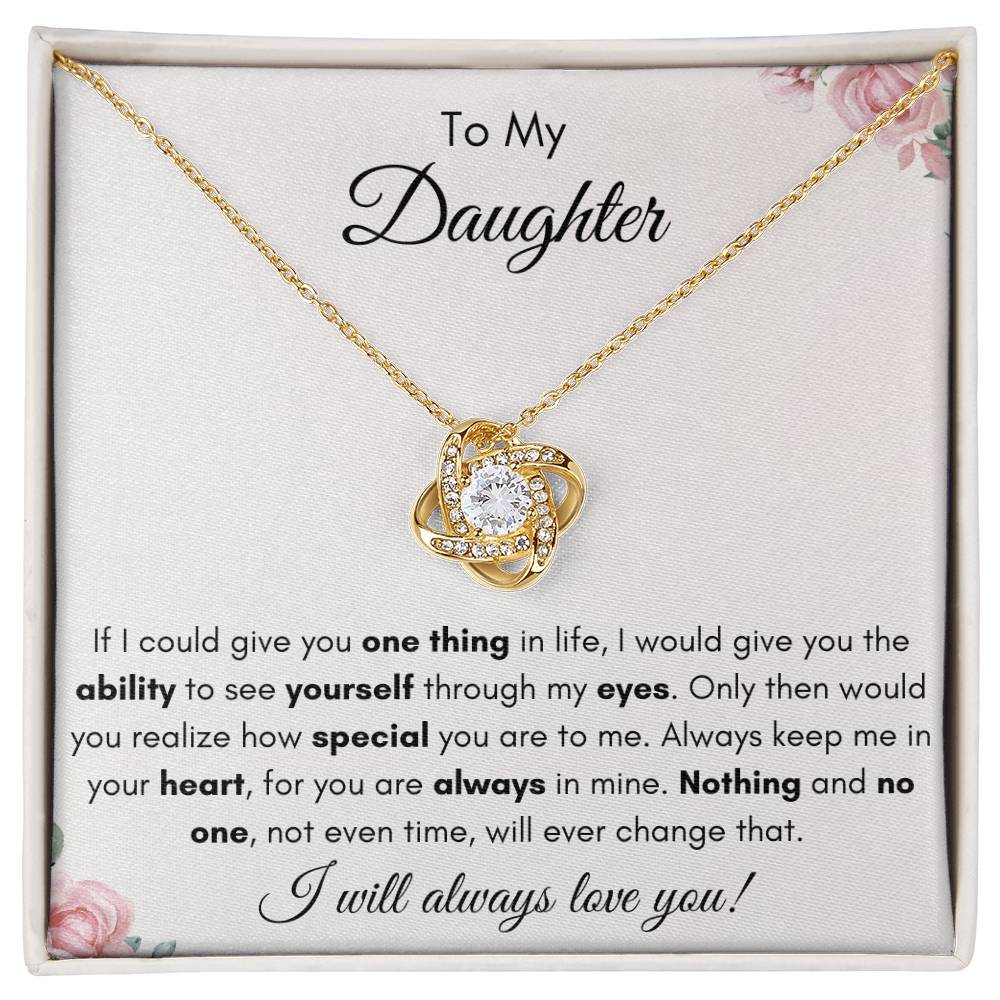 To My Daughter | Love Knot Necklace Gift | The Perfect Present to Say "You Are Always in My Heart"