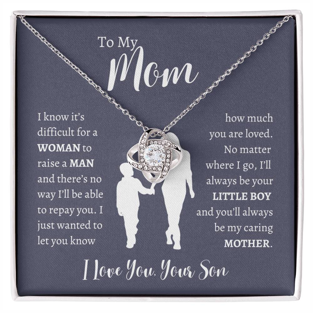 To My Mom From Son | Love Knot Necklace Gift | The Perfect Present to Say "Thank You Mom I Love You"