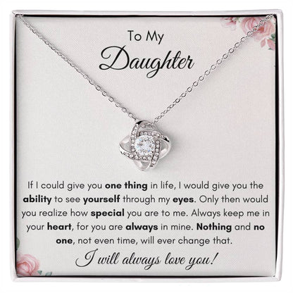 To My Daughter | Love Knot Necklace Gift | The Perfect Present to Say "You Are Always in My Heart"