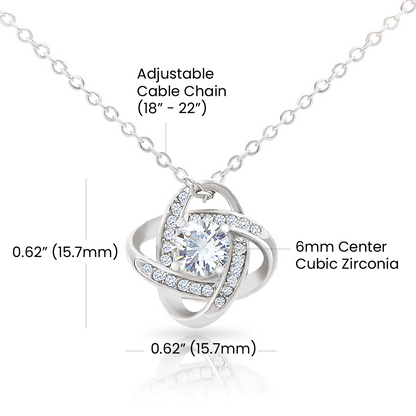 To My Loving Mom | Love Knot Necklace Gift | The Perfect Present to Say "You Mean the World to Me"