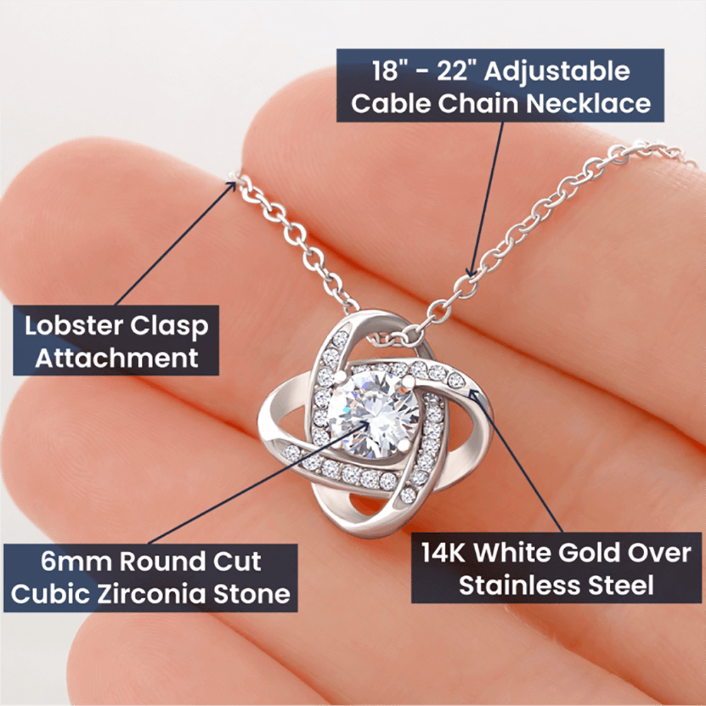 To My Wife | Love Knot Necklace Gift | The Perfect Present to Say "In You I Have Found My Home, My Love, My Mate"