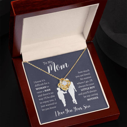 To My Mom From Son | Love Knot Necklace Gift | The Perfect Present to Say "Thank You Mom I Love You"