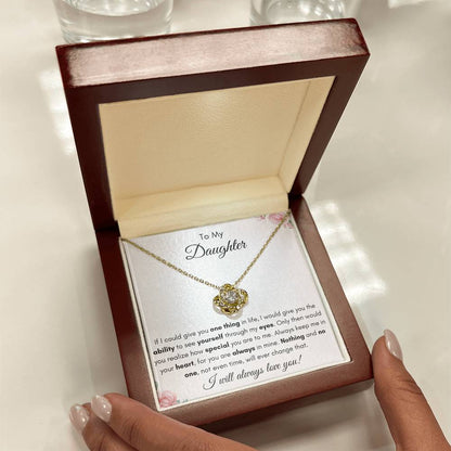 To My Daughter | Love Knot Necklace Gift | The Perfect Present to Say "You Are Always in My Heart"