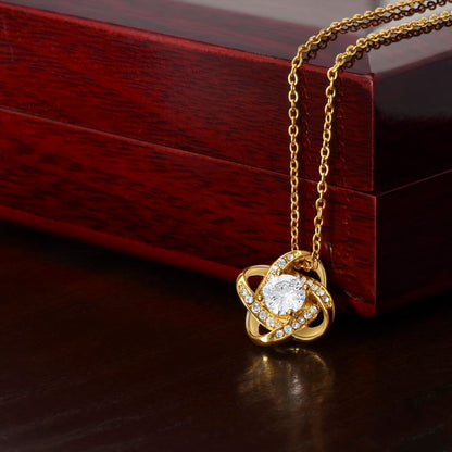 To My Bonus Daughter | Love Knot Necklace Gift | The Perfect Present to Say "I'm Proud to Call You My Daughter"
