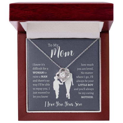 To My Mom From Son | Love Knot Necklace Gift | The Perfect Present to Say "Thank You Mom I Love You"