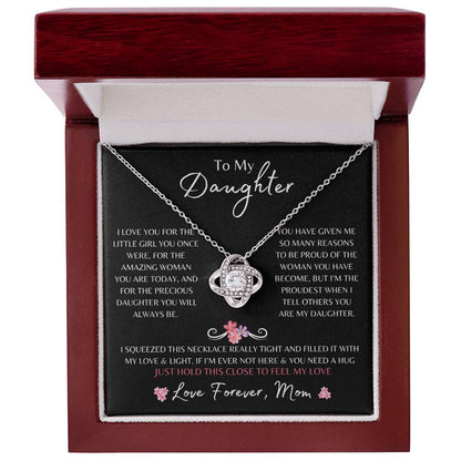 To My Daughter from Mom | Love Knot Necklace Gift | The Perfect Present to Say "You Are Precious To Me"
