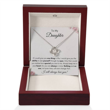 To My Daughter | Love Knot Necklace Gift | The Perfect Present to Say "You Are Always in My Heart"
