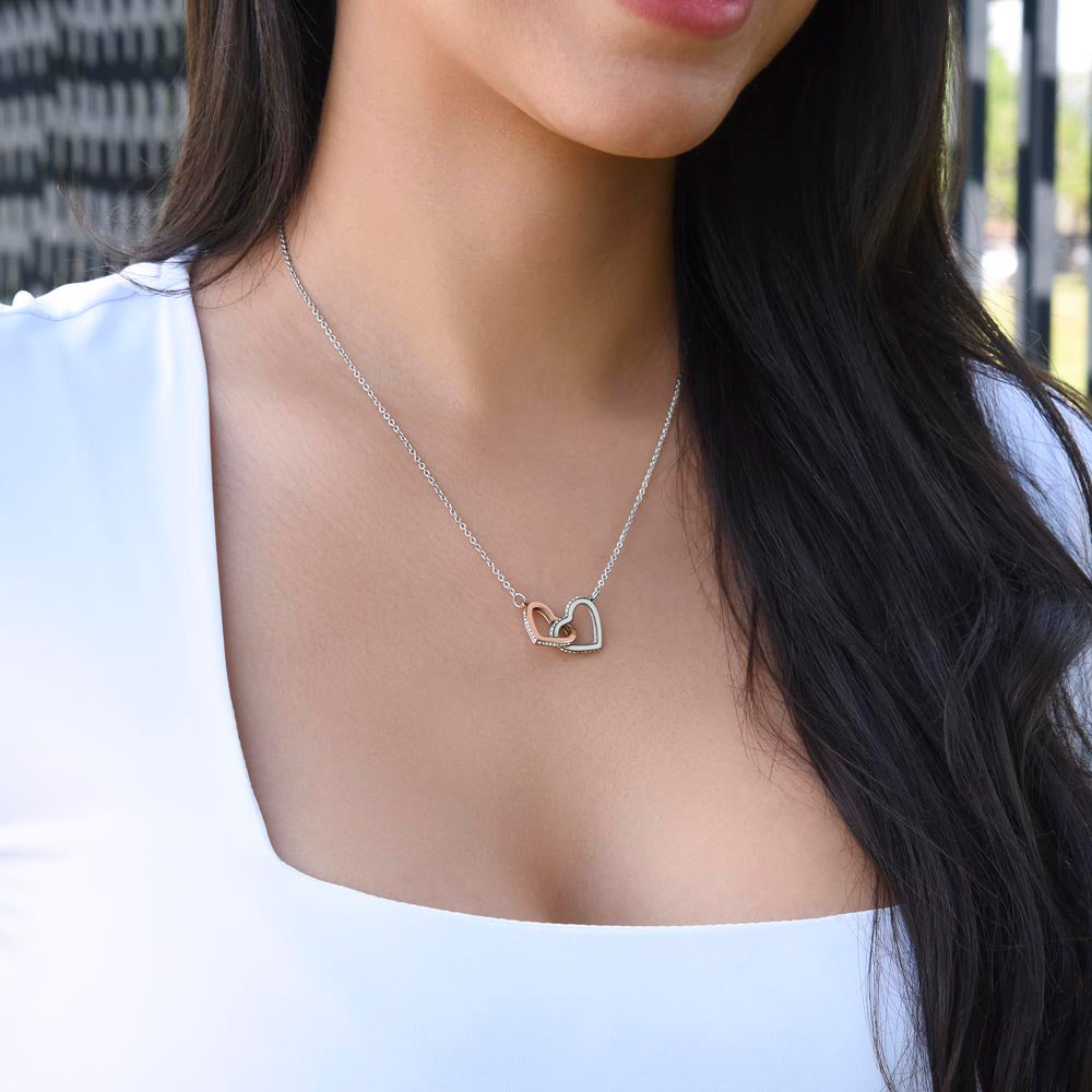 To My Granddaughter From Grandma | Interlocking Hearts Necklace Gift | The Perfect Present to Say "You Are Precious to Me"