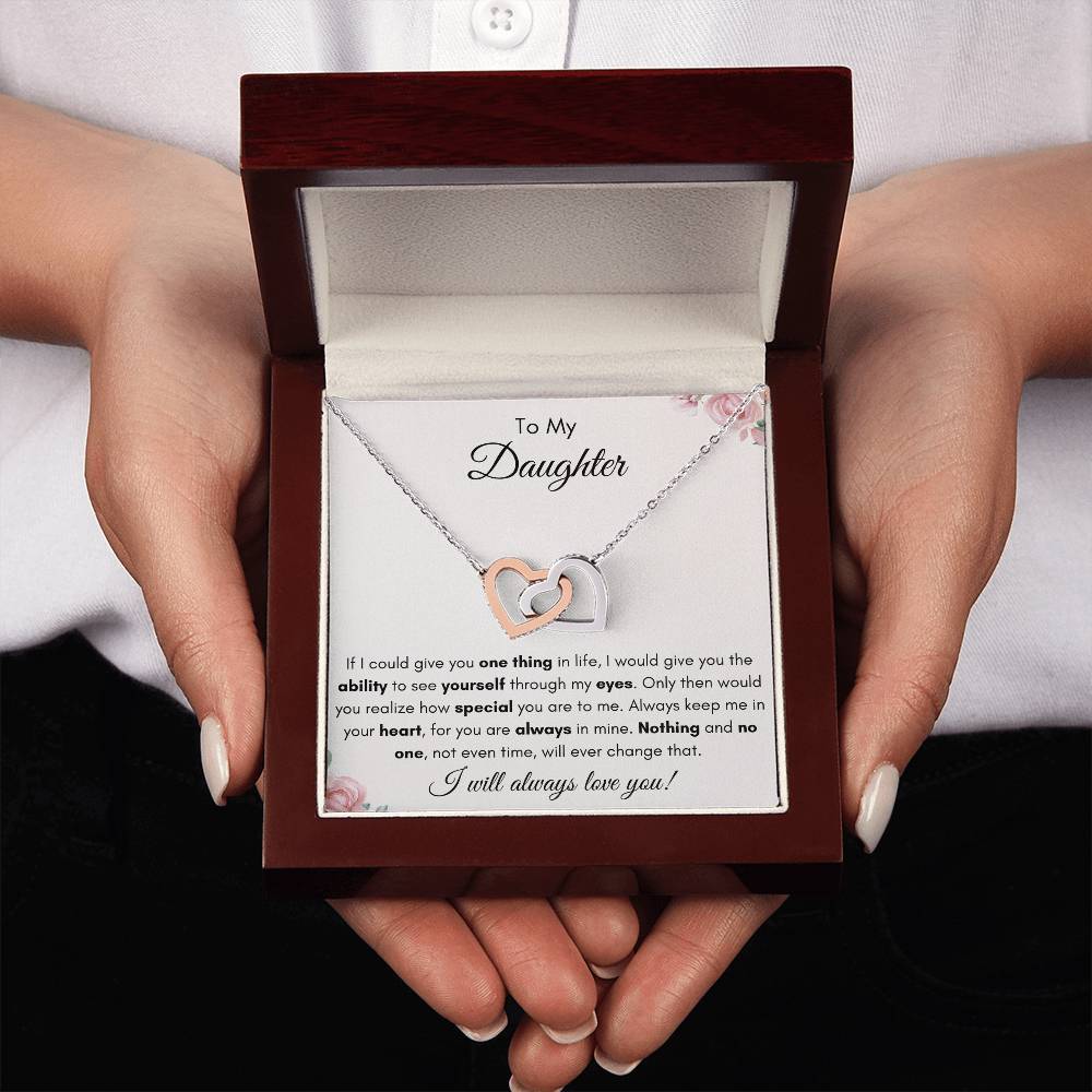 To My Daughter | Forever Interlocking Hearts Gift | The Perfect Present to Say "You Are Always in My Heart"