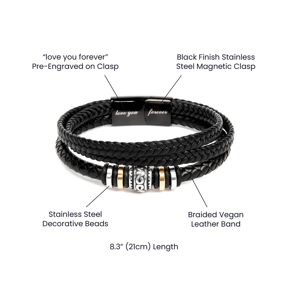 To My Son | Love You Forever Bracelet Gift | The Perfect Present To Say "Believe In Yourself"