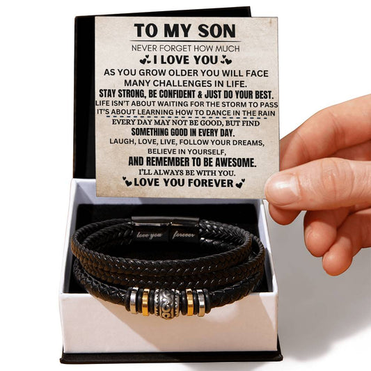 To My Son | Love You Forever Bracelet Gift | The Perfect Present To Say "Believe In Yourself"