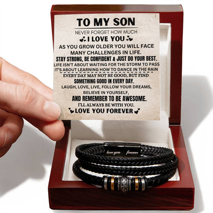 To My Son | Love You Forever Bracelet Gift | The Perfect Present To Say "Believe In Yourself"