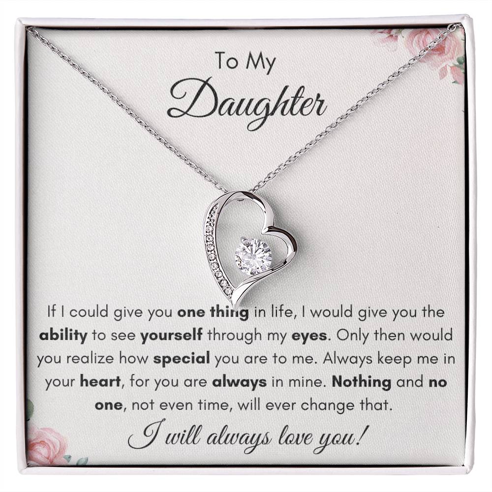 To My Daughter | Forever Love Necklace Gift | The Perfect Present to Say "You Are Always In My Heart"
