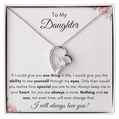 To My Daughter | Forever Love Necklace Gift | The Perfect Present to Say "You Are Always In My Heart"