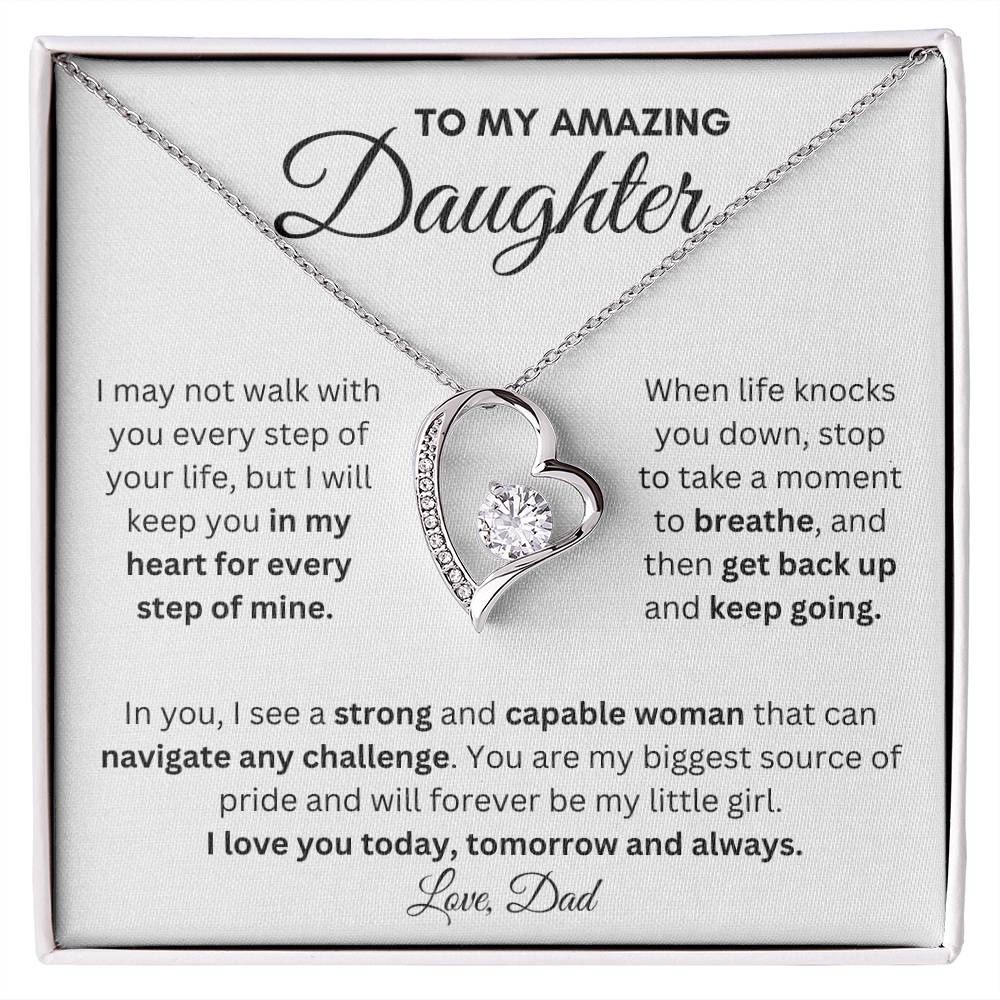 To My Amazing Daughter | Forever Love Necklace Gift | Perfect Present to Say "I Love You Always"
