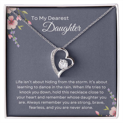 To My Daughter | Forever Love Necklace Gift | The Perfect Present to Say "You Are Never Alone"