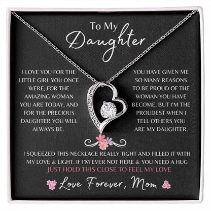 To My Daughter From Mom | Forever Love Necklace Gift | The Perfect Present to Say "I Love You For the Amazing Woman You Are"