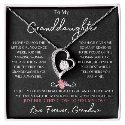 To My Granddaughter From Grandma | Forever Love Necklace Gift | The Perfect Present to Say "You Are Precious to Me"