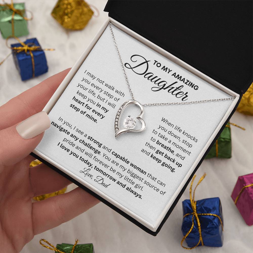 To My Amazing Daughter | Forever Love Necklace Gift | Perfect Present to Say "I Love You Always"