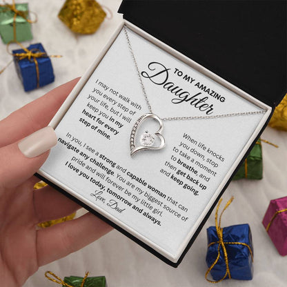 To My Amazing Daughter | Forever Love Necklace Gift | Perfect Present to Say "I Love You Always"
