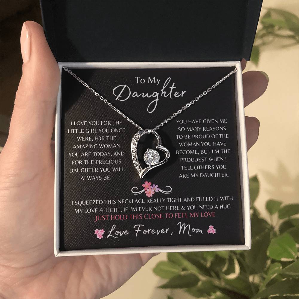 To My Daughter From Mom | Forever Love Necklace Gift | The Perfect Present to Say "I Love You For the Amazing Woman You Are"