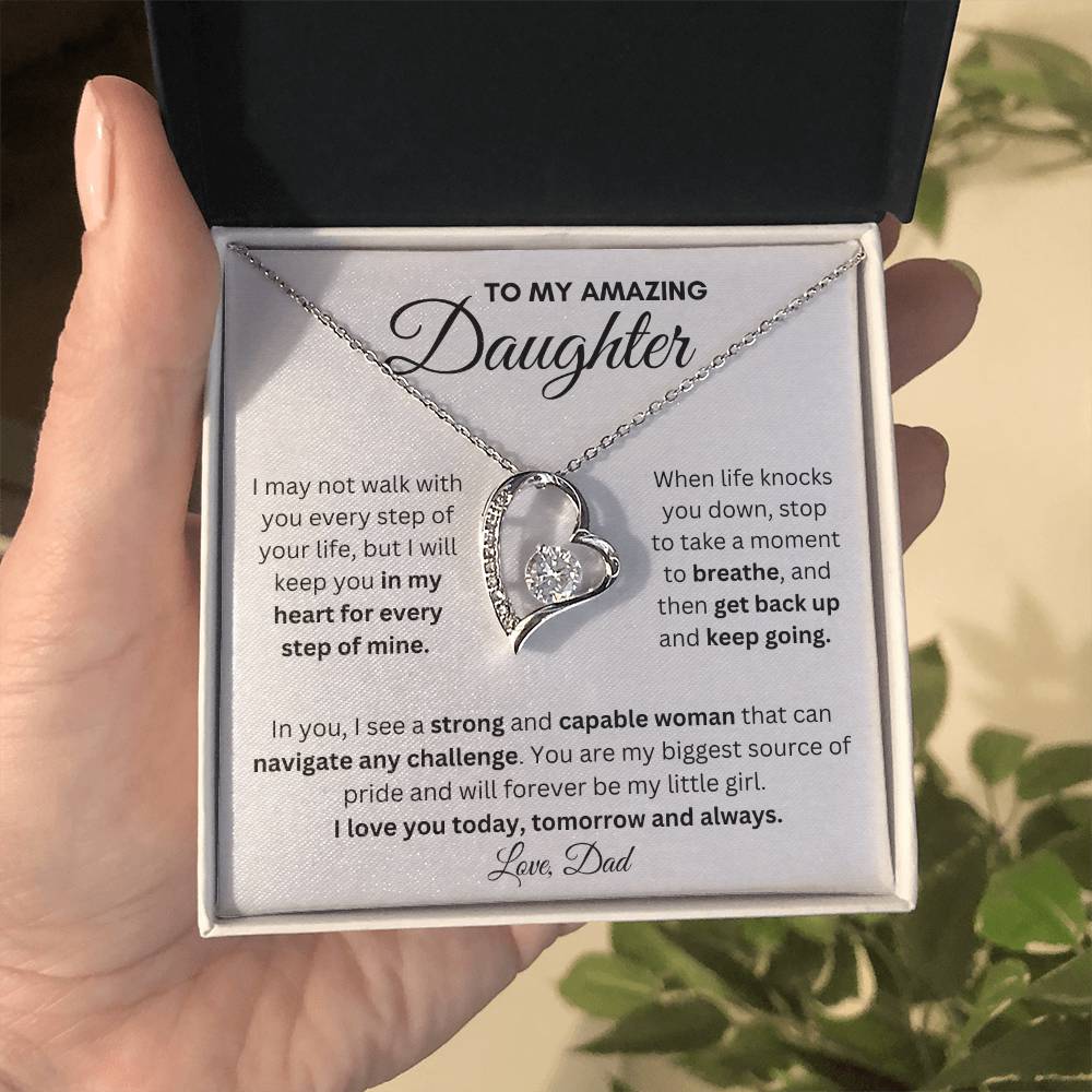To My Amazing Daughter | Forever Love Necklace Gift | Perfect Present to Say "I Love You Always"