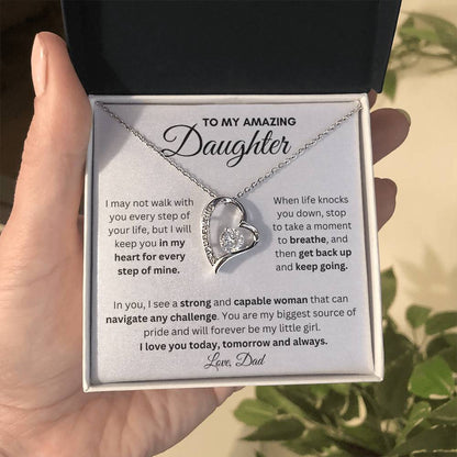 To My Amazing Daughter | Forever Love Necklace Gift | Perfect Present to Say "I Love You Always"