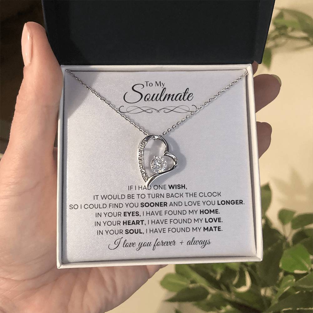 To My Soulmate | Forever Love Necklace Gift | The Perfect Present to Say "In You I Have Found My Home, My Love, My Mate"