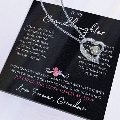 To My Granddaughter From Grandma | Forever Love Necklace Gift | The Perfect Present to Say "You Are Precious to Me"