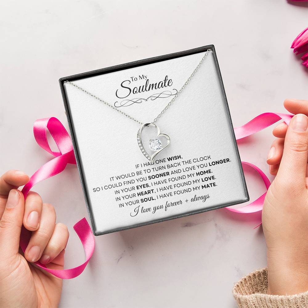 To My Soulmate | Forever Love Necklace Gift | The Perfect Present to Say "In You I Have Found My Home, My Love, My Mate"