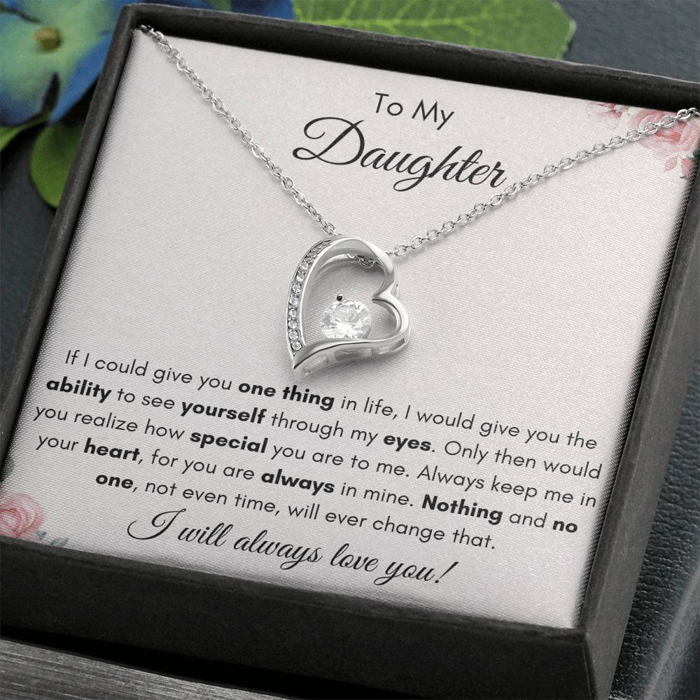 To My Daughter | Forever Love Necklace Gift | The Perfect Present to Say "You Are Always In My Heart"
