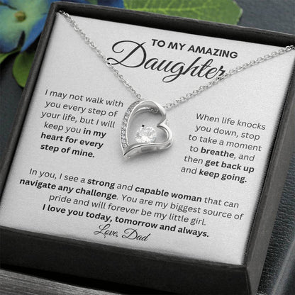 To My Amazing Daughter | Forever Love Necklace Gift | Perfect Present to Say "I Love You Always"