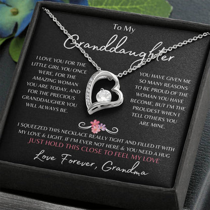 To My Granddaughter From Grandma | Forever Love Necklace Gift | The Perfect Present to Say "You Are Precious to Me"