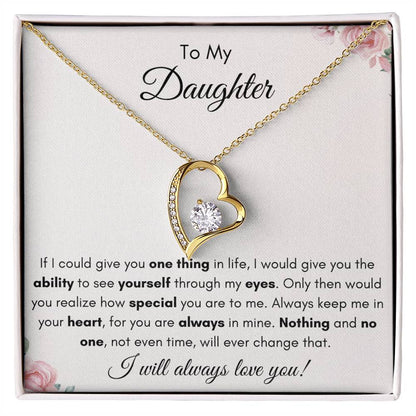 To My Daughter | Forever Love Necklace Gift | The Perfect Present to Say "You Are Always In My Heart"