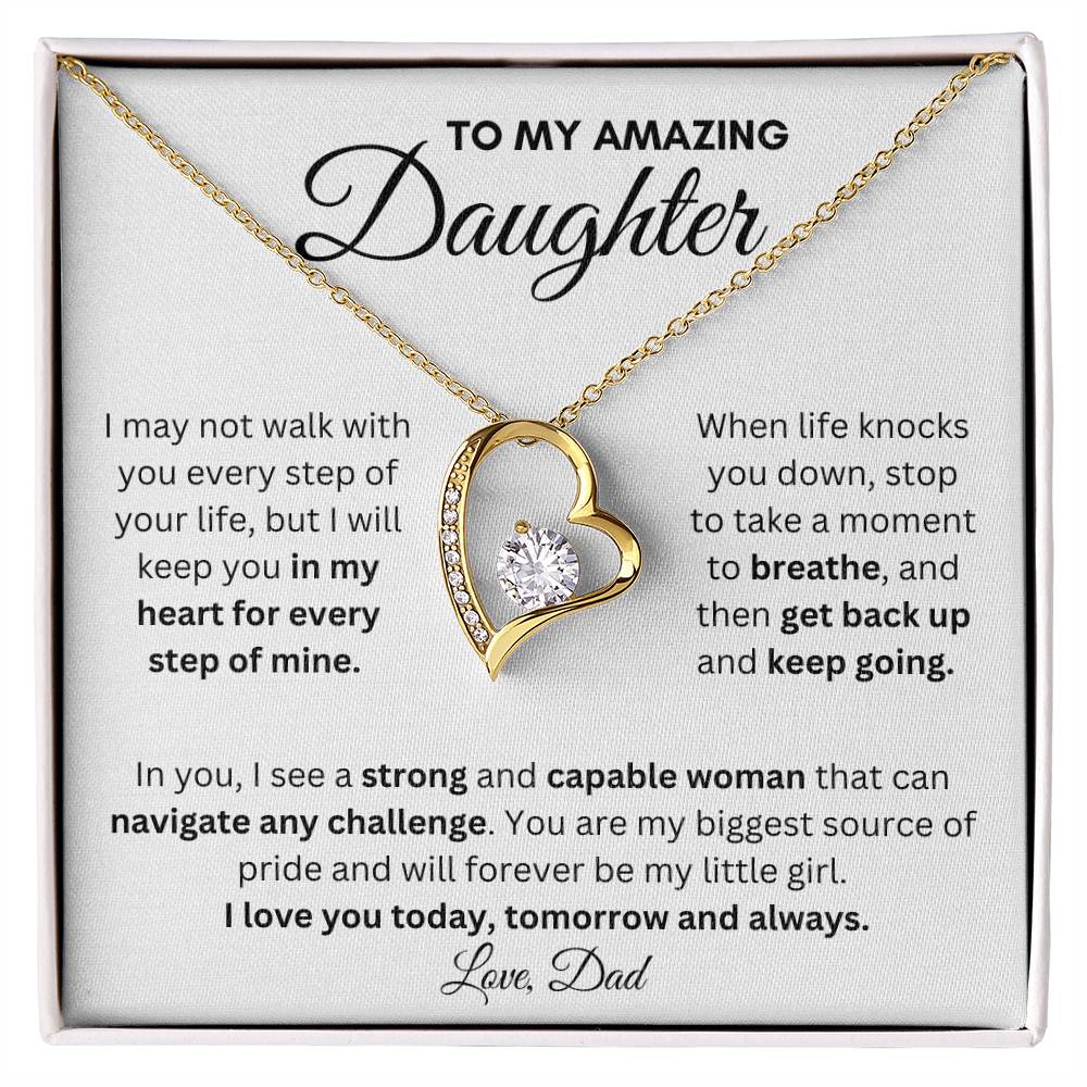 To My Amazing Daughter | Forever Love Necklace Gift | Perfect Present to Say "I Love You Always"