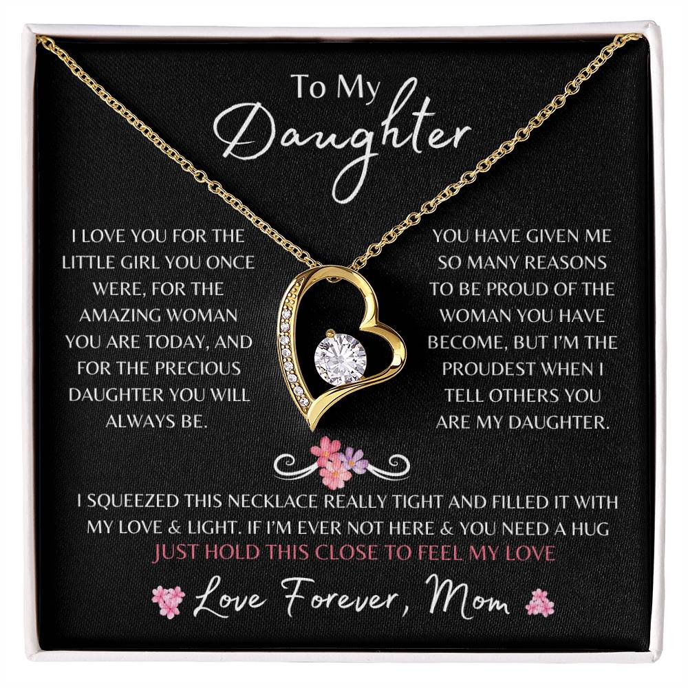 To My Daughter From Mom | Forever Love Necklace Gift | The Perfect Present to Say "I Love You For the Amazing Woman You Are"