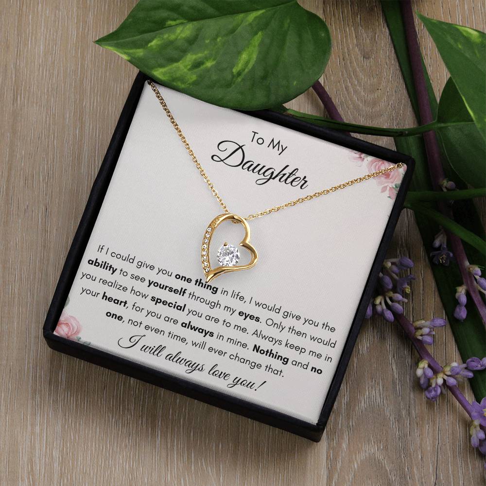 To My Daughter | Forever Love Necklace Gift | The Perfect Present to Say "You Are Always In My Heart"