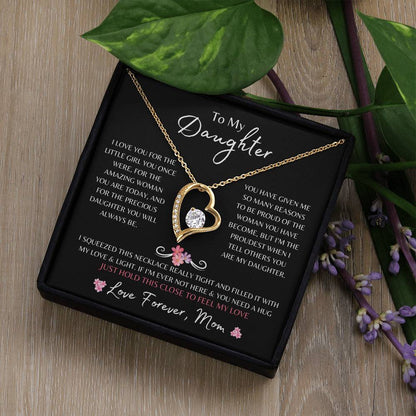 To My Daughter From Mom | Forever Love Necklace Gift | The Perfect Present to Say "I Love You For the Amazing Woman You Are"