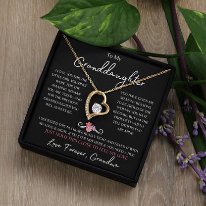 To My Granddaughter From Grandma | Forever Love Necklace Gift | The Perfect Present to Say "You Are Precious to Me"